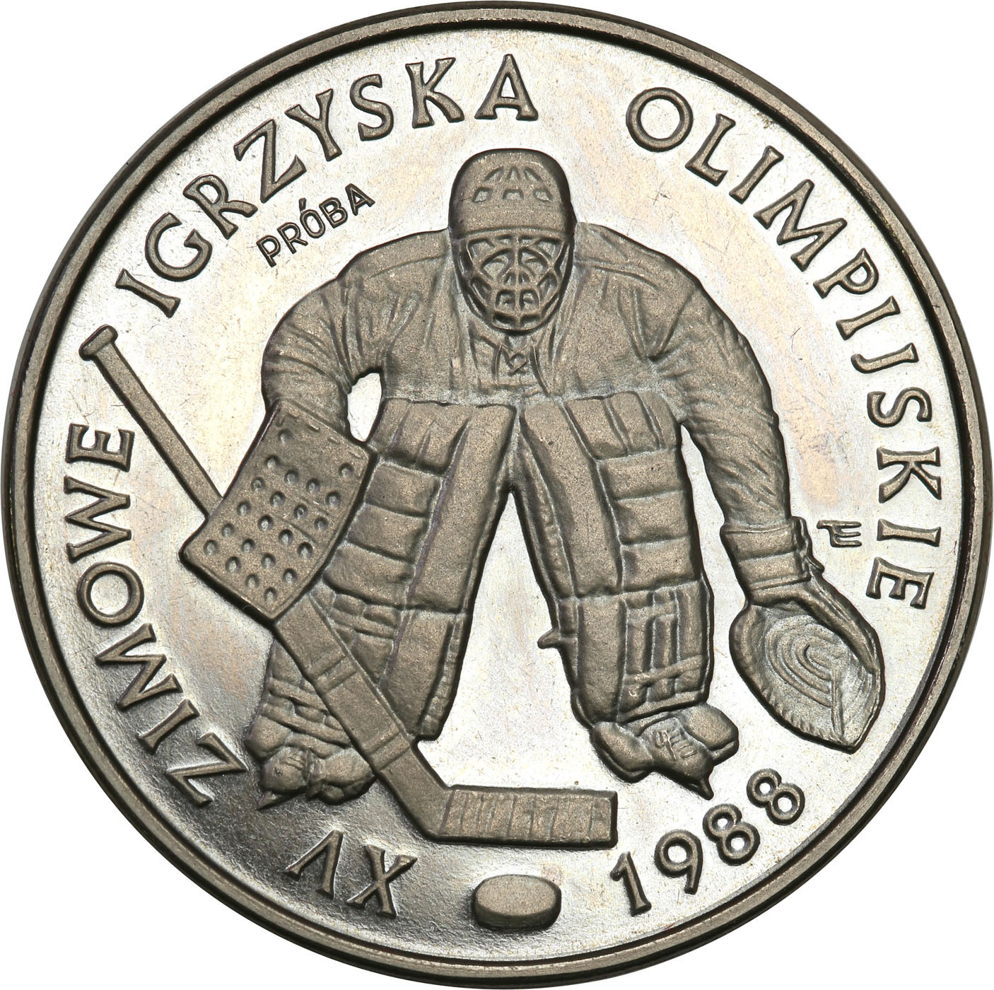 PRL. PRÓBA Nikiel 500 złotych 1987 – XV Zimowe Igrzyska Olimpijskie
